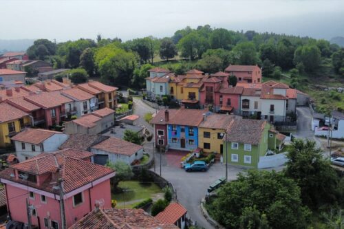 Vista aérea de la casa de los Apartamentos Marrubiu.